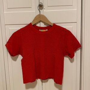 Big Bud Press cropped textured tee